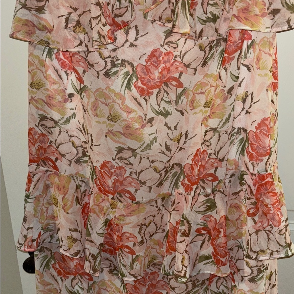 BNWT WAYF Milan Ruffled Cutout Maxi Dress - Picture 8 of 8